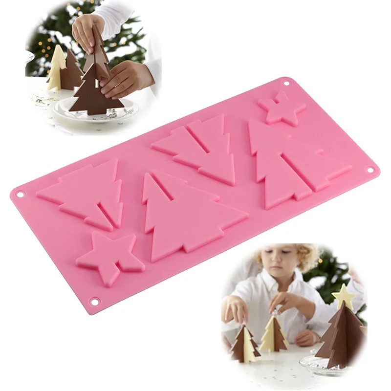 

Mujiang 3D Christmas Tree Shape Chocolate Candy Silicone Mold Cake Cookie Baking Molds Cake Decorating Tools Kitchen Bakeware