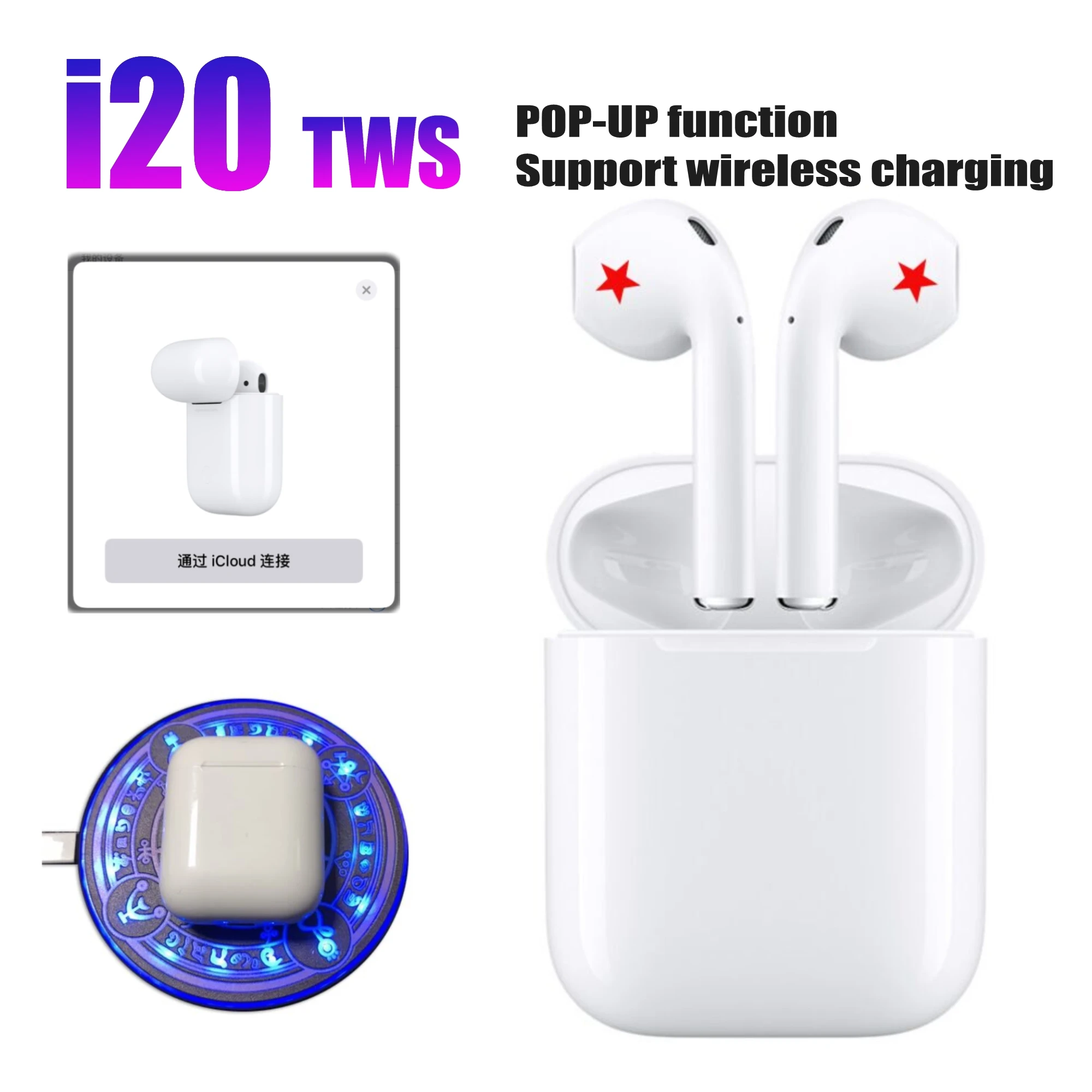 AirPods 2 Новые i20 TWS Pop-up Bluetooth 5,0 наушники 4D супер бас - отзывы