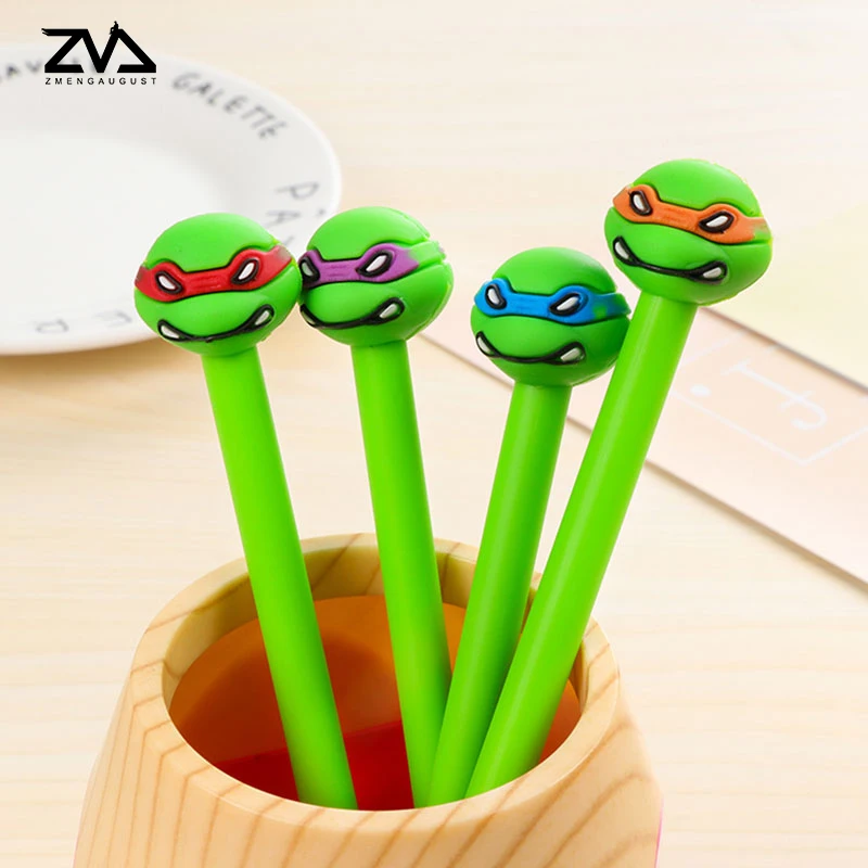 

2 pcs/lot Kawaii cartoon Ninja Turtles gel pen Creative Neutral pen canetas material escolar office school supplies stationery