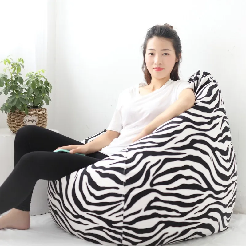 Us 26 69 40 Off Cute Bean Bag Lounger Sofa Cover Chairs For S Outdoor Couch Lazy Case Without Filling Seat Living Room In