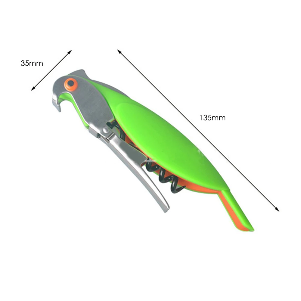 10 цветов, открывалка для бутылок с попугаем, многофункциональный нож, штопор из нержавеющей стали для банок, банок, красного вина, пивных бутылок, барных инструментов