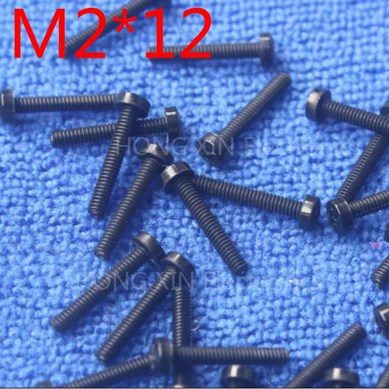 

M2*12 black 1 pcs Round Head nylon Screw 12mm plastic screw Insulation Philips Screw brand new RoHS compliant PC/board DIY hobby