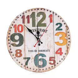 Деревянные настенные часы современный Дизайн Винтаж деревенский потертый шик украшения дома Книги по искусству 30*30*2,80 см