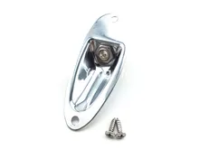 Niko cromo eléctrico Guitarras salida Jack socket placa y 2 Tornillos para Fender Strat eléctrica Guitarras envío libre al por mayor