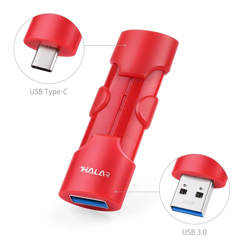 THKAILAR USB 3,0 флэш-диск тип-c OTG USB флеш-накопитель 256 ГБ 128 Гб 64 Гб Флешка 32 Гб высокоскоростная карта памяти, Флеш накопитель USB - Цвет: T7-Red