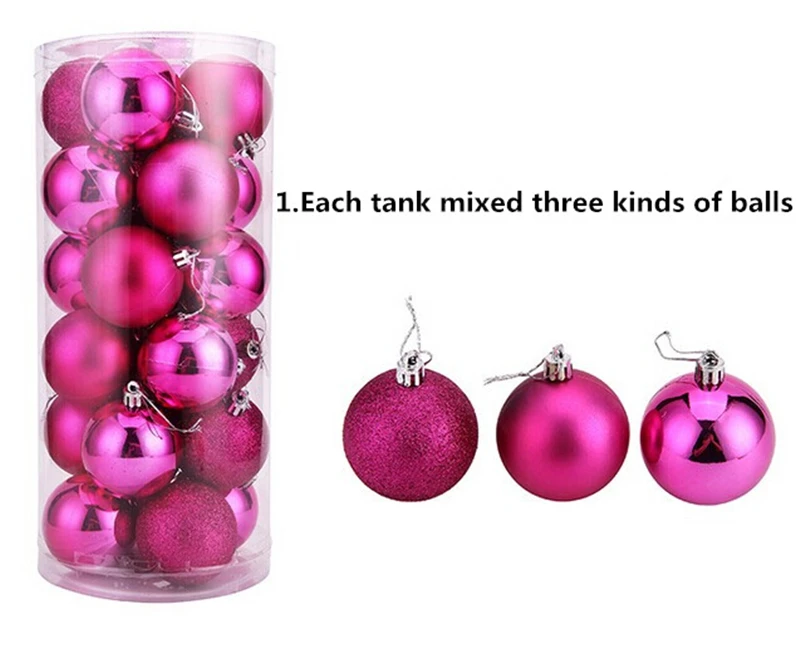 24 шт., распродажа, Рождественская елка, шар-безделушка, Висячие праздничные украшения, новые прекрасные шары