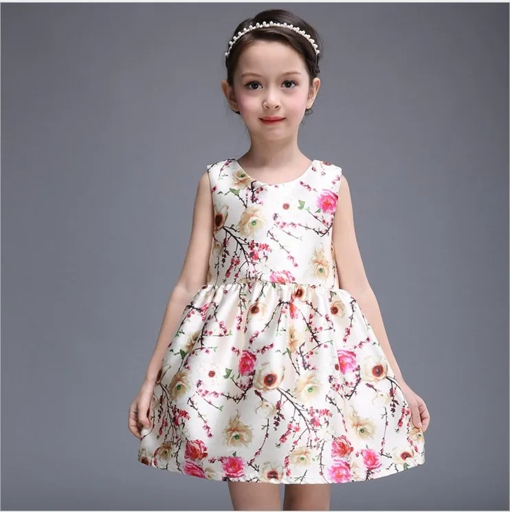 Primavera Verano niñas Floral princesa vestido de chaleco de Niños de comercio exterior ropa de niños vestido directa de la fábrica de G418|kids sundresses|little girllittle princess - AliExpress