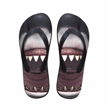 

Customized Cool 3D Shark Flip Flops Men's Summer Rubber Flipflop Non-Slip Men Beach Water Shoes Fashion Animal Printed Sandals