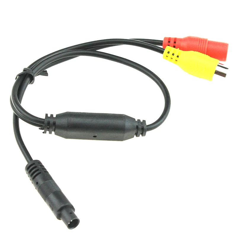 Автомобильный видео кабель RCA CVBS женский 4-контактный разъем для автомобиля зеркало заднего вида Мониторы резервного копирования парковочный видеорегистратор Регистраторы Камера