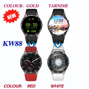 

KW88 3G WIFI Smartwatch Cell Phone All-in-One Bluetooth Smart Watch Android 5.1 SIM Card with GPS,Camera,Heart Rate Monitor,Goog
