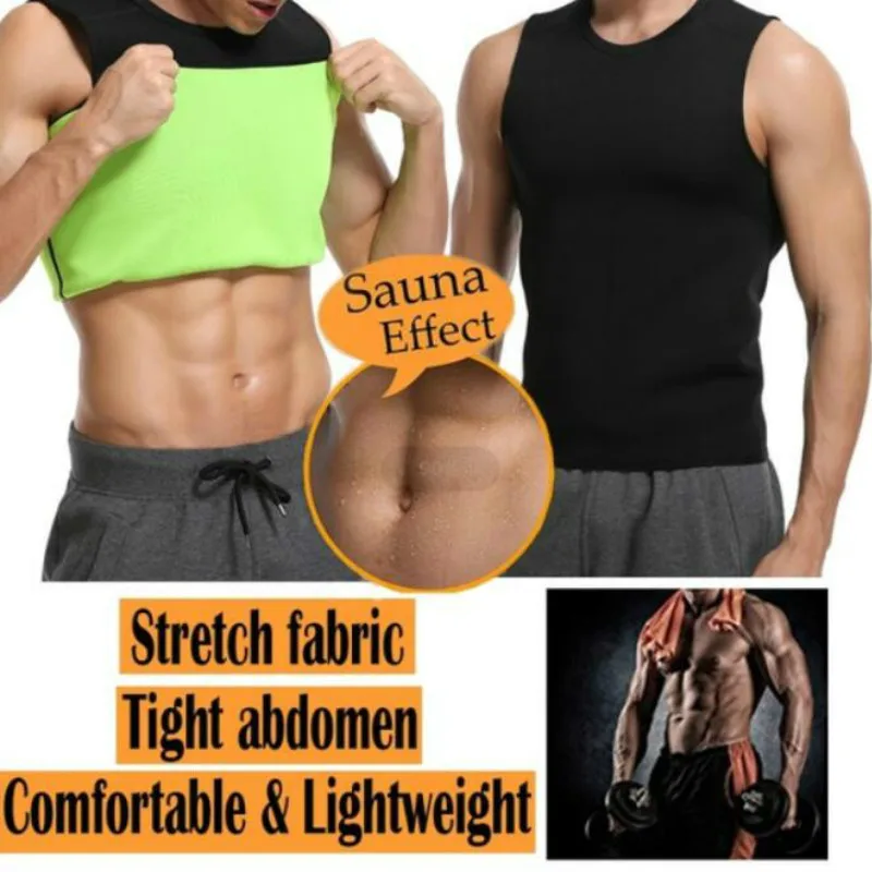 

Male Slimming Corset Body Shaper Fat Burning Sweat Vest Belt Shaperwear Belly Waist Trainer Loss Weight Tshirt
