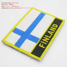 Новая Железная Нашивка флаг страны полная вышивка финской для вышитых пластырей значок на заказ аппликация 20642