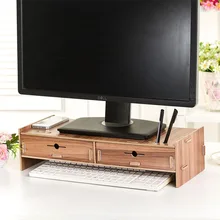 

Neckguard LCD computer keyboard bracket by elevated office desktop storage racks with drawers