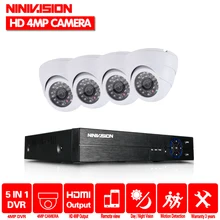 Super 4ch HD 4MP CCTV Surveillance Kit DVR H.264 Video Recorder AHD indoor White Dome Security Camera System Motion detection