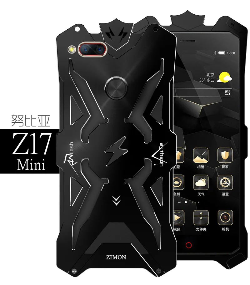 

Zimon Aviation Aluminum Metal Case Strong Protection For ZTE Nubia Z17 mini Nubia Z17 Case Nubia Z17 Lite Back Case