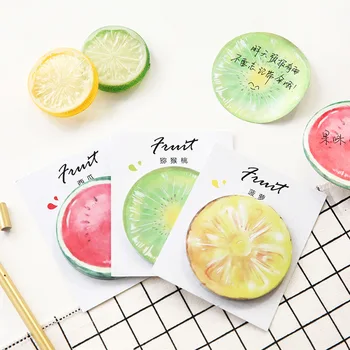 

9 Designs Cute Fruit Sticky Notes DIY Diary Scrapbooking Paper Stickers Bookmark Decoration Lable Kawaii Memo Pad