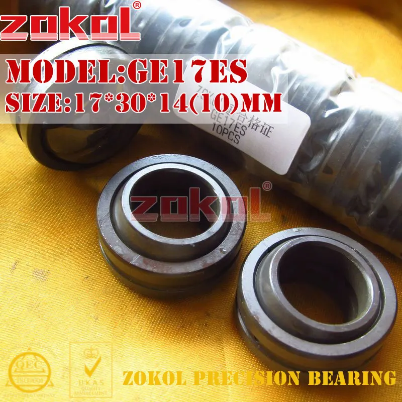Подшипник ZOKOL GE17ES радиальный Сферический Гладкий подшипник 17*30*14(10) мм|bearing
