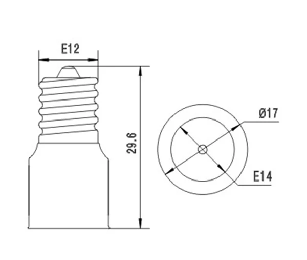 E12 к E14 свет гнездо адаптера E12 к E14 держатель лампы преобразователя, установить ЕС светильник в стандарт США канделябры гнездо