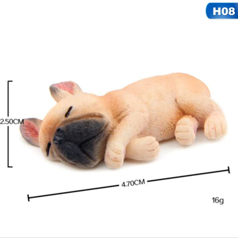 Забавные собаки магнитные наклейки для холодильника 3D сон Французский бульдог смолы магниты на холодильник для детей украшения дома фигурки - Цвет: H08