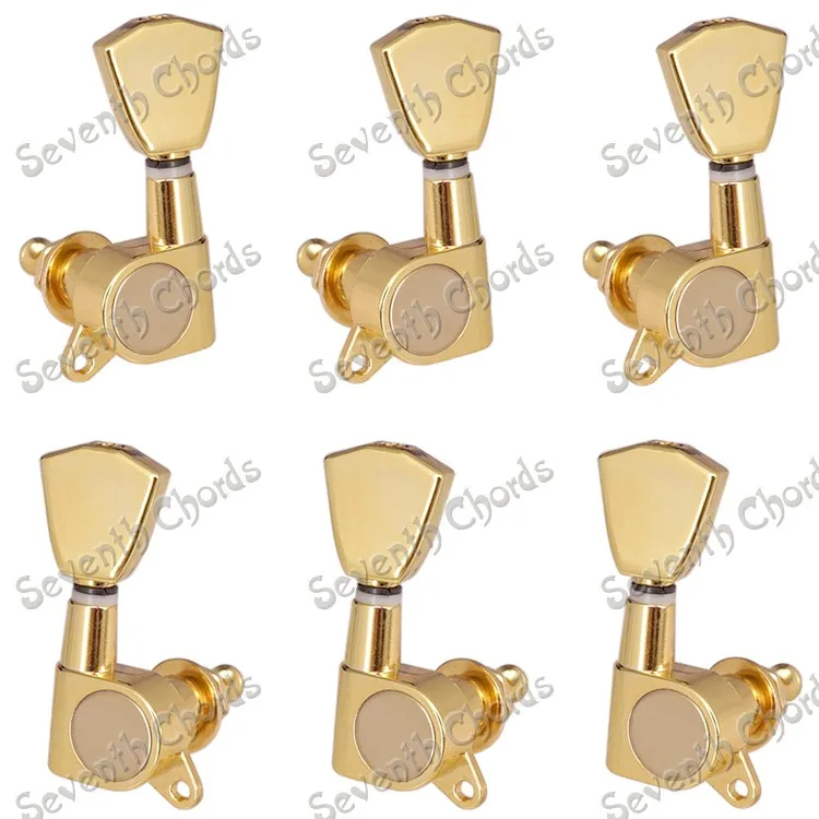 A Set 6 Pcs Gold Guitar String Tuning Pegs Keys Tuners Machine Heads