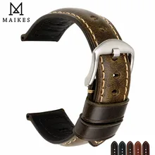 

MAIKES Genuine Cow Leather Watchband 20mm 22mm 24mm 26mm Watch Strap Green Watch Accessories Watch Band For Tissot Fossil