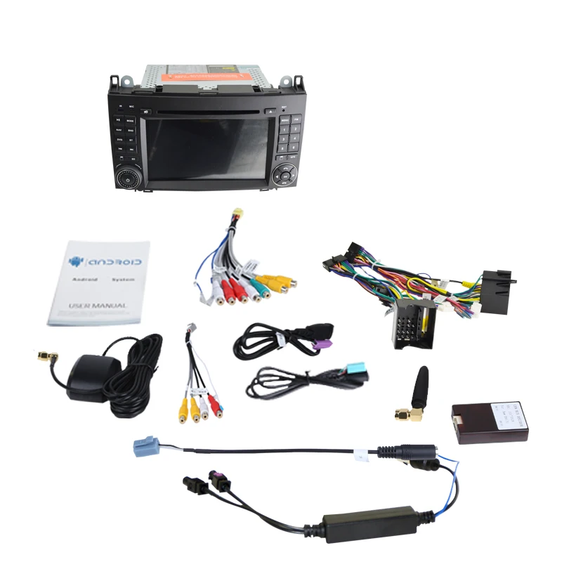 Cheap Android9.0 7 Inch Car DVD Player Stereo System For Mercedes/Benz/Sprinter/W169/B200/B-classA160 BT WIFI Radio GPS BT USB 4