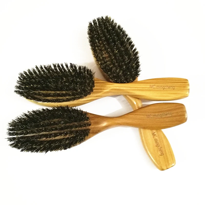 Massagem de Madeira Cerdas de Javali Pente de Madeira Escova de Cabelo Lidar com Brosse Cuidados com o Cabelo Frete Grátis Pente Natural Selvagem Sândalo mc 2 High Quality Beleza e saúde