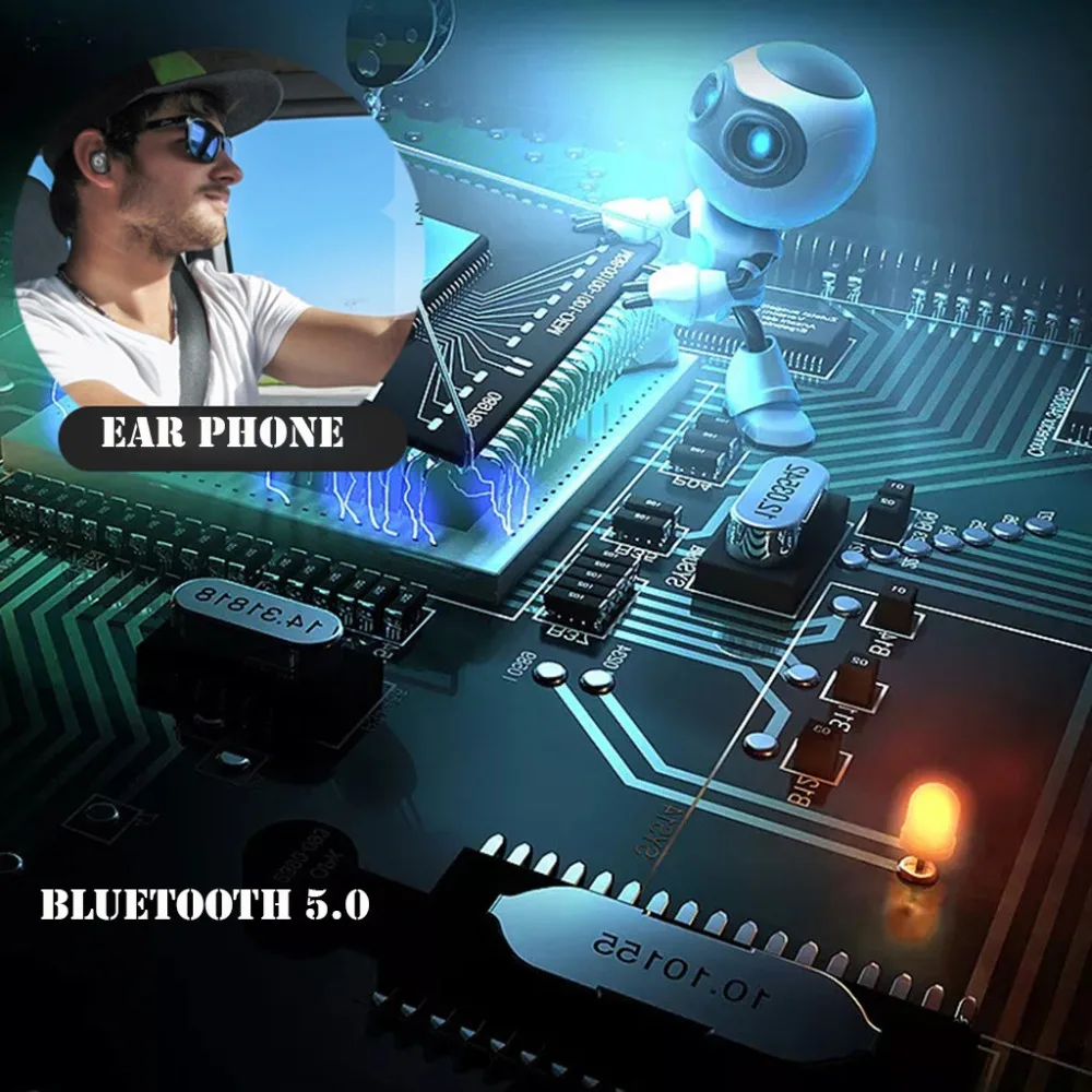 Наушники Автомобильная гарнитура с HD микрофоном Водонепроницаемый Bluetooth 5,0 наушник самый маленький беспроводной наушник для Смартфона Mp3 10мая 21