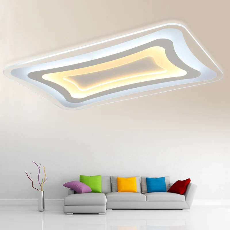 

New Acrylic Modern Led Chandelier AC85-265V White Chandelier lighting For Living Room Bedroom Foyer Fixture Free Shipping