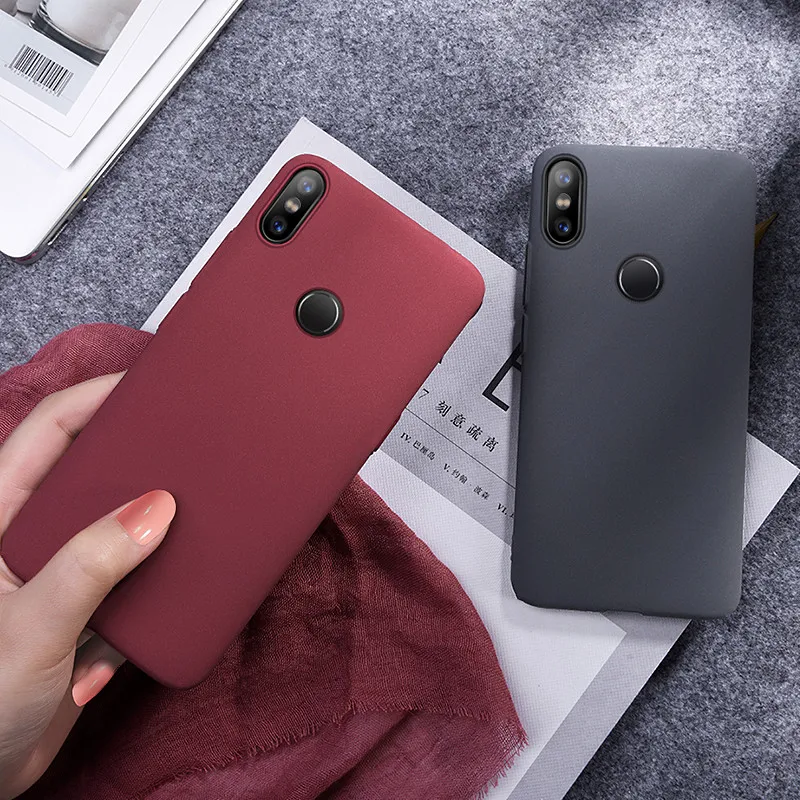 Простой Тонкий матовый песчаник ТПУ мягкий чехол для Xiaomi mi 8 9 se 6 8lite a1 a2 note 2 max2 mi x3 2s play f1 CC9 Тонкий чехол для телефона