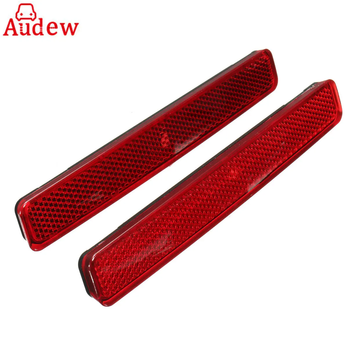 

2Pcs Red Rear Left & Right Bumper Reflector Tail Light Bars Brake Parking Warning For VW /Volkswagen /Transporter T5