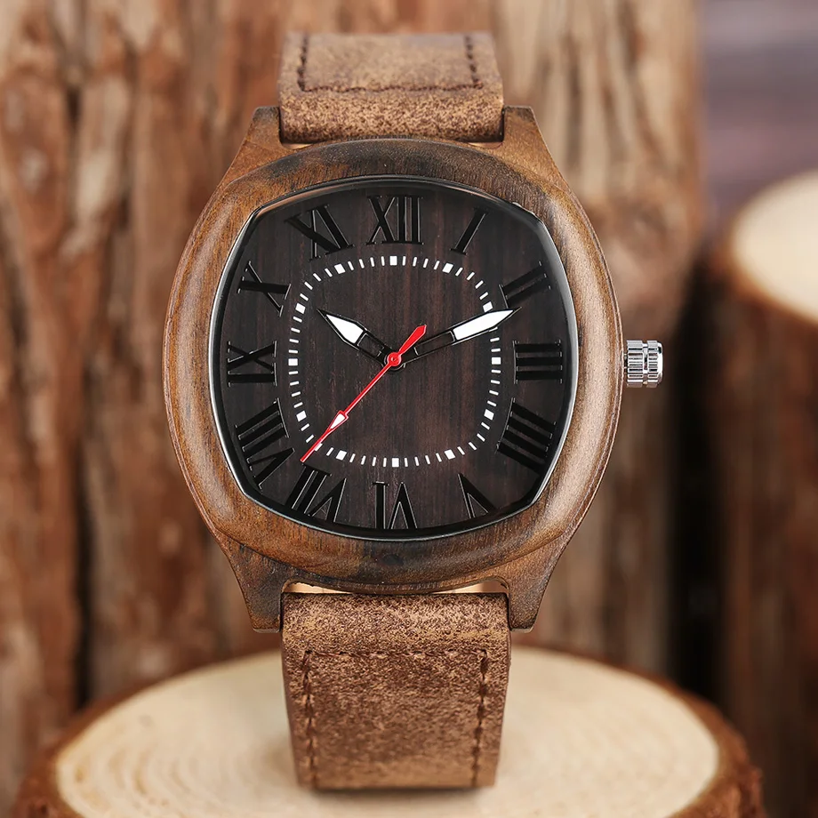 YISUYA Elegant Mens Wood Watches Top Brand Irregular Round Natural Bamboo Genuine Leather Quartz-watch Male Sports Gift 2017 (31)