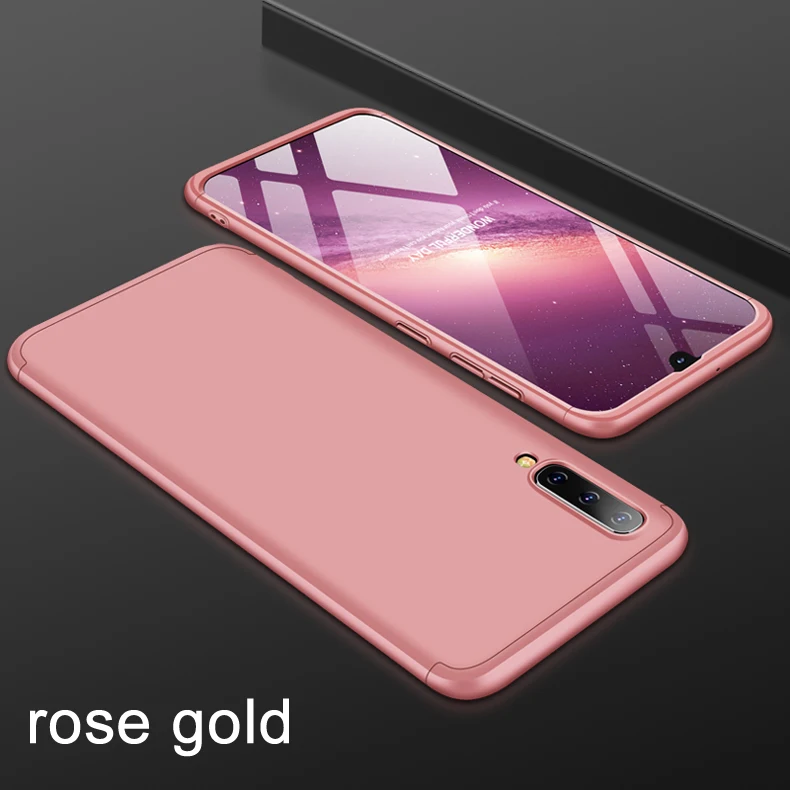Роскошный чехол-броня 360 Крышка для samsung Galaxy M10 M20 M30 A10 A30 A50 A40 A70 A20 A60 Чехол Жесткий Бампер Чехол чехол для телефона - Цвет: rose gold