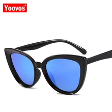Yoovos 2019 Cat Eye Mirror Sunglasses Women Vintage Classic Metal Glasses Street Beat Shopping Fashion Oculos De Sol Gafas UV400
