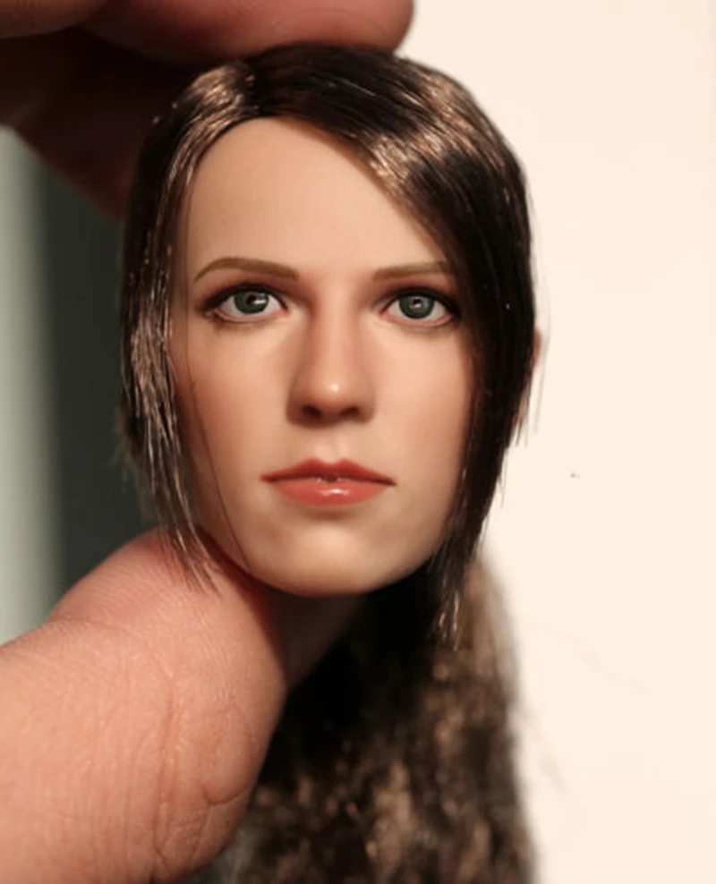 1:6 масштаб Снайпер тихий длинные волосы версия головы модель игрушки для женского тела