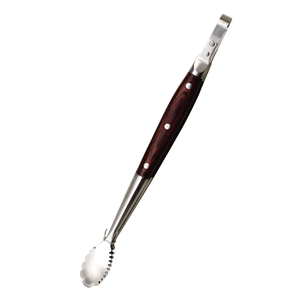 High Quality BBQ Grilling Tongs Scalloped Shape Stainless Steel