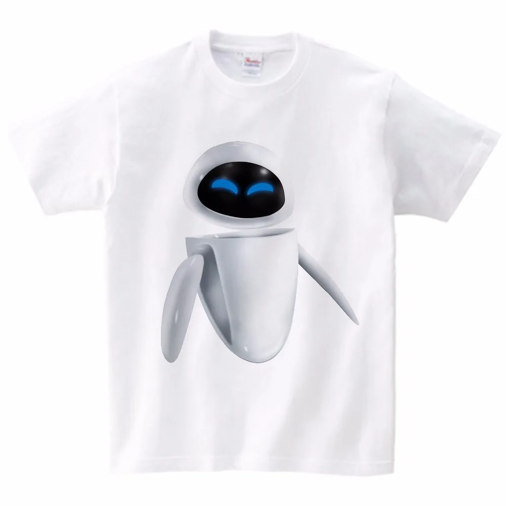 cute WALL-E robot funny tshirt Children summer T shirt new white casual Tee shirt Children walle T Shirt MJ