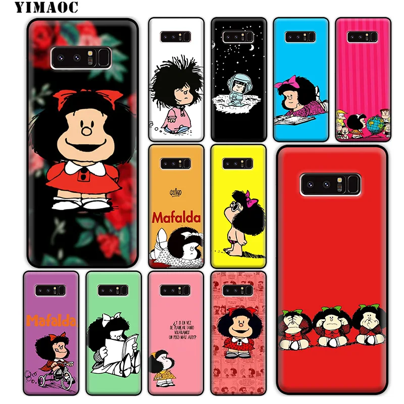 YIMAOC Mafalda милый мягкий силиконовый чехол с рисунком для samsung Galaxy S10 S10e S9 S8 Plus S7 S6 Edge J6