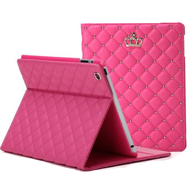 Luxury Crown Grid PU Leather Cover Case For Apple ipad Mini 1 2 3 Mini 4 Tablet Shell for Ipad Mini Retina 7.9 Inch +Stylus Pen apple-ipad-case : image Luxury Crown Grid PU Leather Cover Case For Apple ipad Mini 1 2 3 Mini 4 Tablet Shell for Ipad Mini Retina 7.9 Inch +Stylus Pen apple-ipad-case