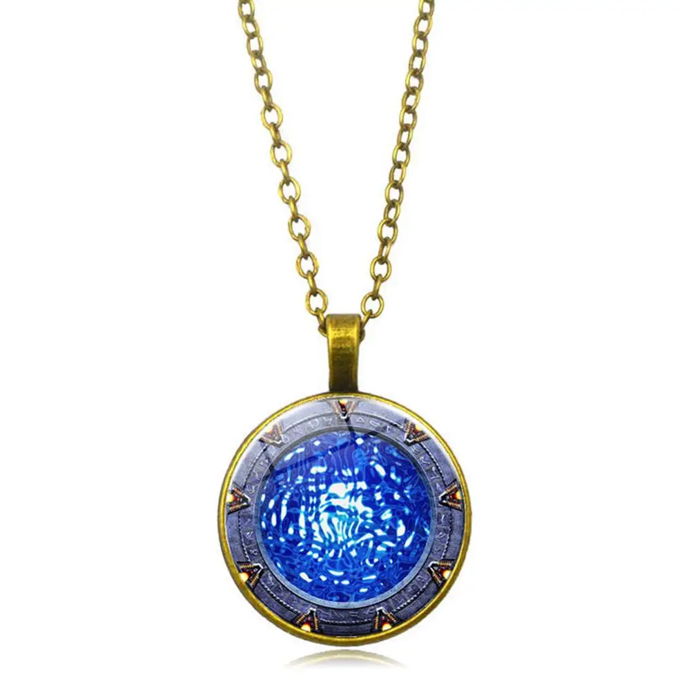 

Women Atlantis Sea Wave Moonlight Time Glass Pendant Necklace Chain Jewelry New