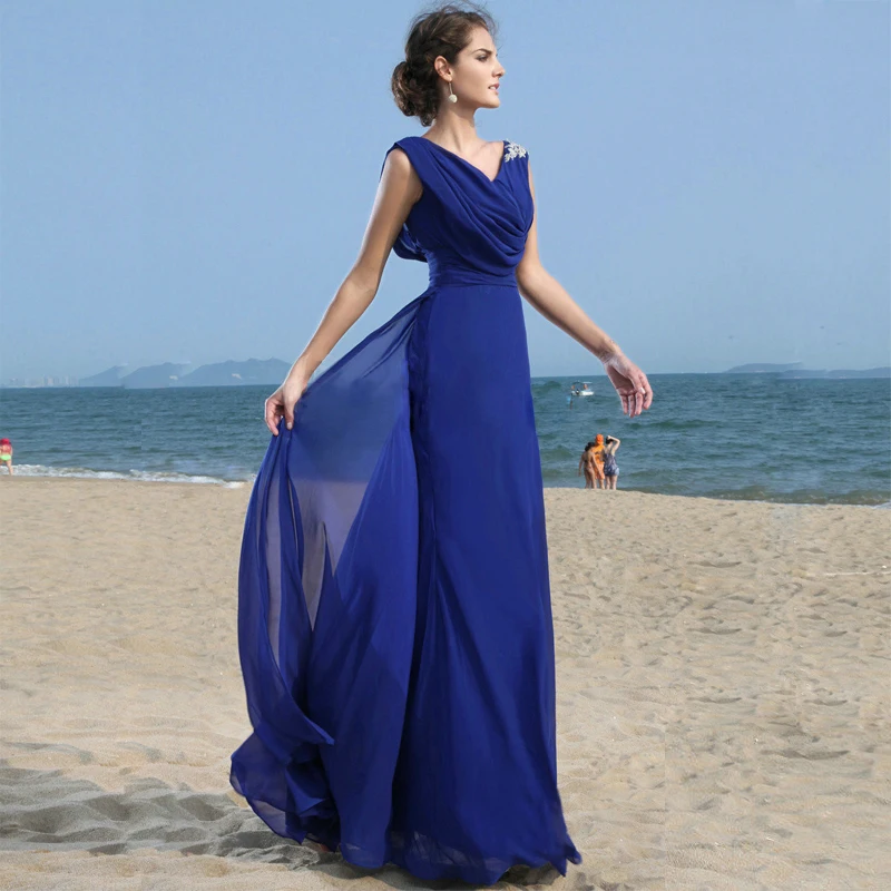 blue dress for beach