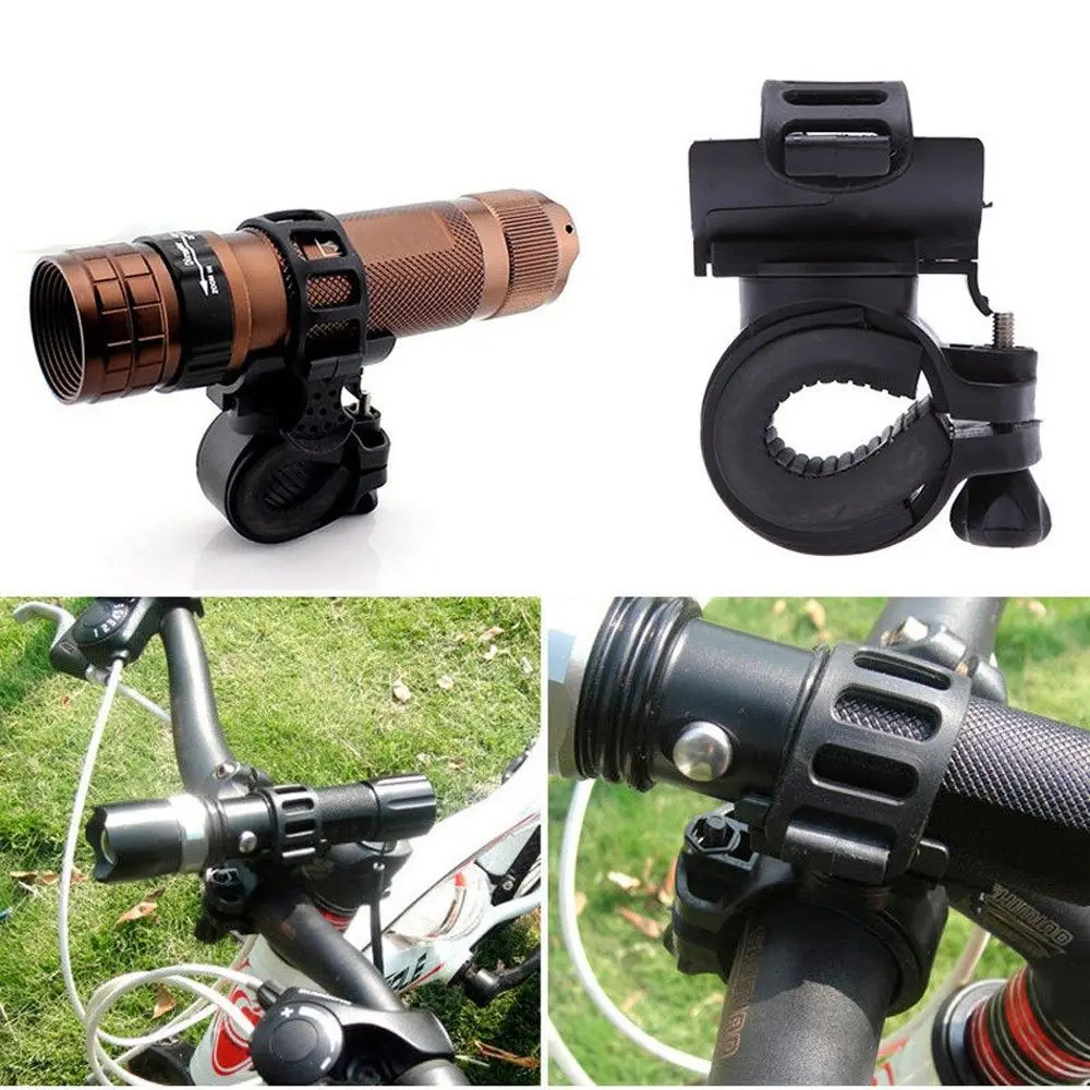 

New Arrival 360 Degree Swivel Bike Bicycle Cycle Flashlight Torch Mount LED Head Front Light Holder Clip Rubber Outdoor
