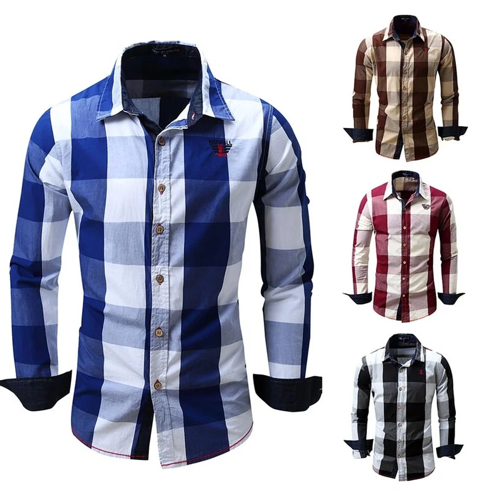 Acheter ZOGAA Brand New Plaid Chemise 2018 Hommes À Manches Longues Chemise Automne Hiver Mince Vêtements Casual Coton Chemises Plus La Taille Hommes tops T shirts