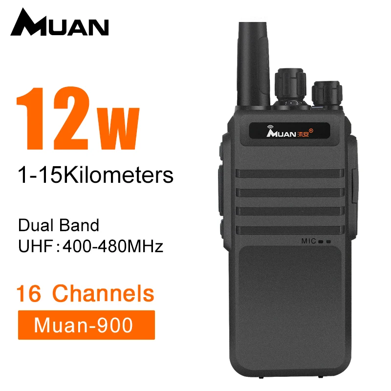 Muan Walkie Talkie M 900 Professional Two Way Radio 10KM UHF 400 480MHZ