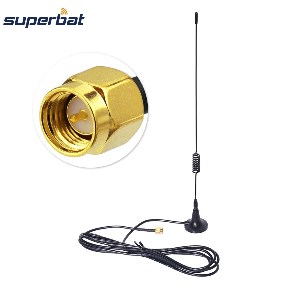 

Superbat 4G LTE 5dBi Booster 700-2600MHZ Antenna Aerial 50 Ohm Strong Magnetic Base SMA Male Plug Connector 2M RG174 Cable