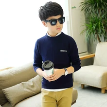 Детская одежда зимняя одежда пуловер для мальчиков Теплый свитер теплая зимняя детская одежда для мальчиков