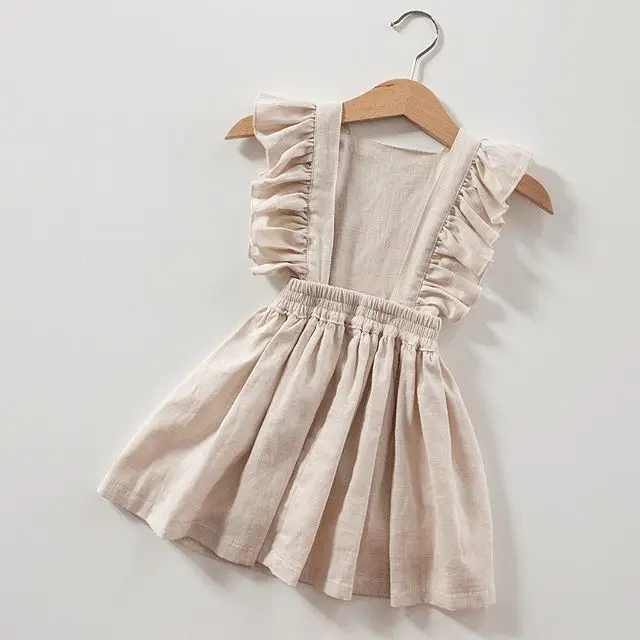 

Solid Lovely Toddler Baby Girl Sleeveless Princess Dress