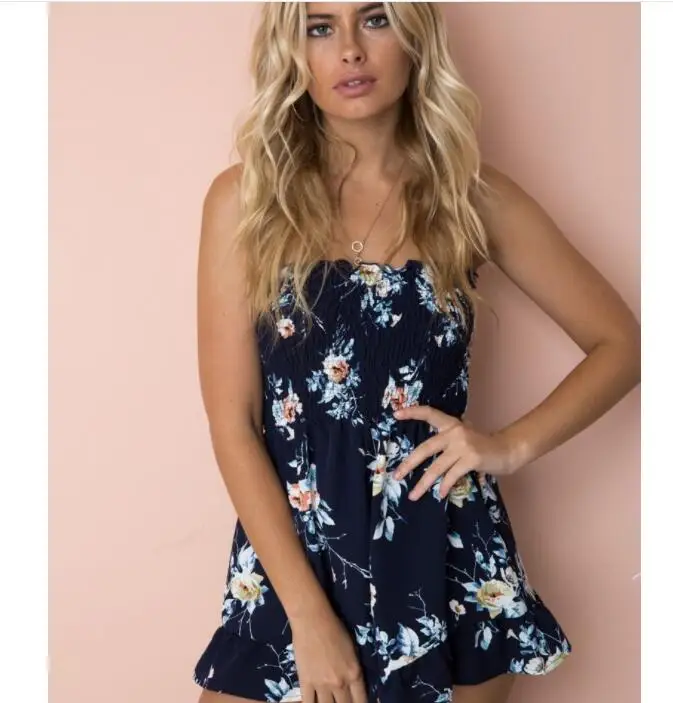 Summer Womens Sundress Romper Tops Ladies Floral Off Shoulder Bodycon Jumpsuit Playsuit Beach Holiday Short Trousers Romper Summer Womens Sundress Romper Tops Ladies Floral Off Shoulder Bodycon Jumpsuit Playsuit Beach Holiday Short Trousers Romper