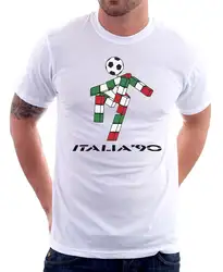 Italia 90 World Ciao Mascotte хлопковая Футболка 2019 горячая Распродажа супер модные летние повседневные мужские дешевые футболки хорошего качества