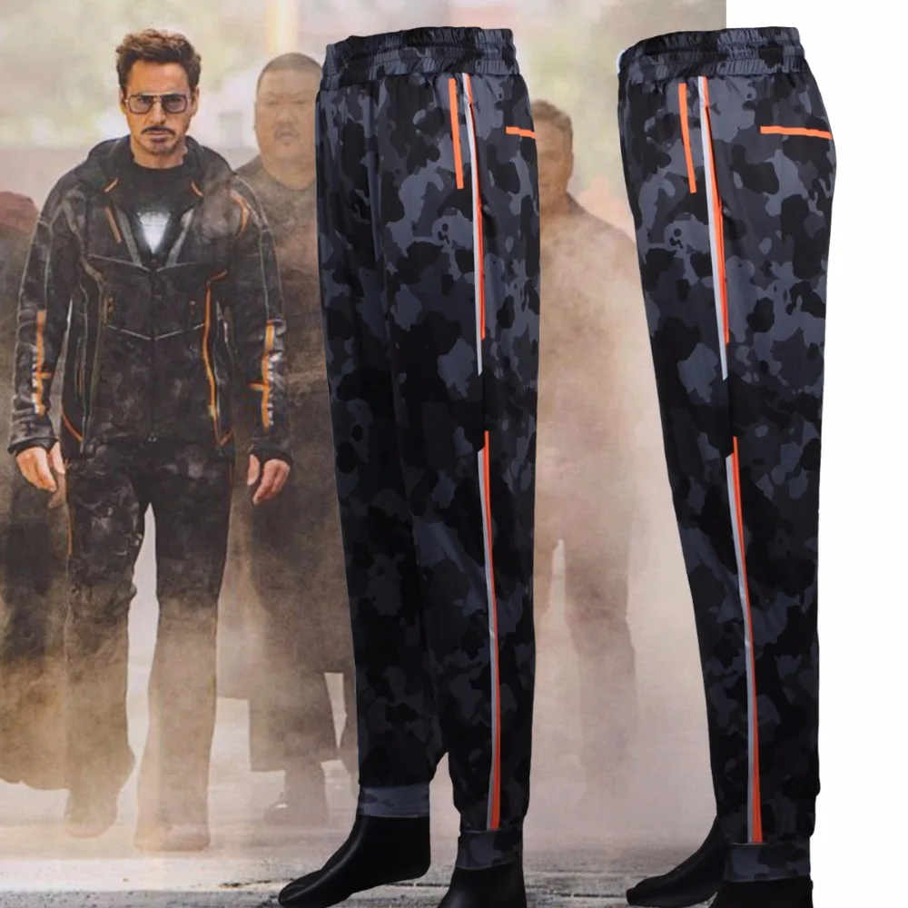 

Iron Man Mens Pants Avengers Infinity War Tony Stark Cosplay Drawstring Full Length Pants Trousers Costumes New 2018